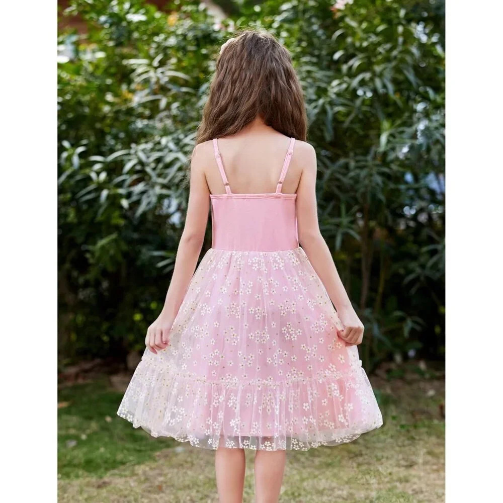 Tutu Dress Little Girl Ruffled Tulle Cami Dresses Princess Party Sundress - Picture 3 of 7